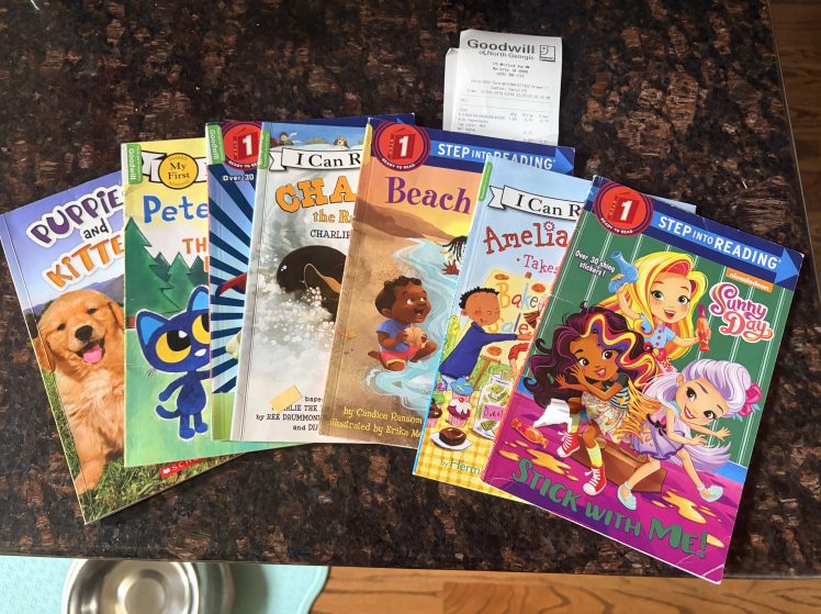 Assortment of beginner level reading books